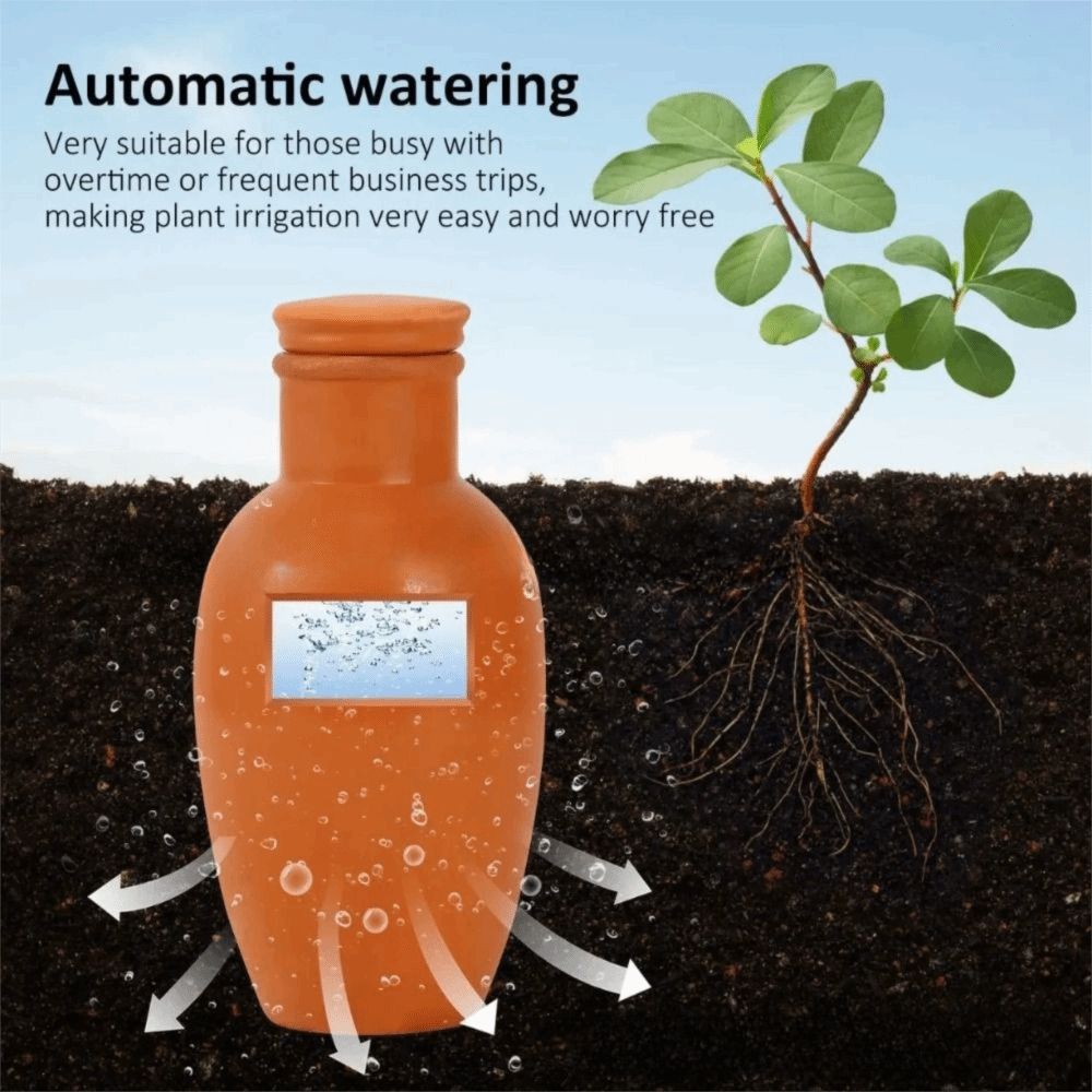 Self Watering Insert - 4Pcs Terracotta Material Automatic Self Watering